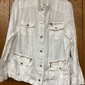 Chico’s white jacket